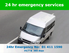 Click to contact us for 24 hr emergency glass services -  tel: 01 411 1590 - Dublin Glass, Ireland. Double-glazing repair service - windows, doors & glass